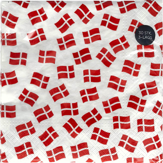 Servietter m. flag – produktbillede