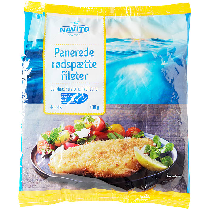 Panerede rødspættefileter – produktbillede
