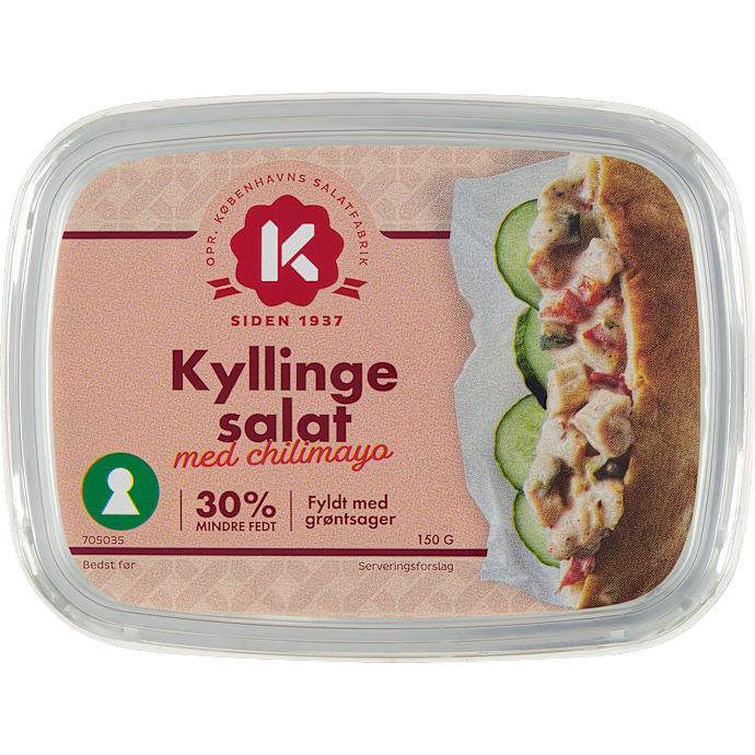 Kyllingesalat m. chilimayonnaise 