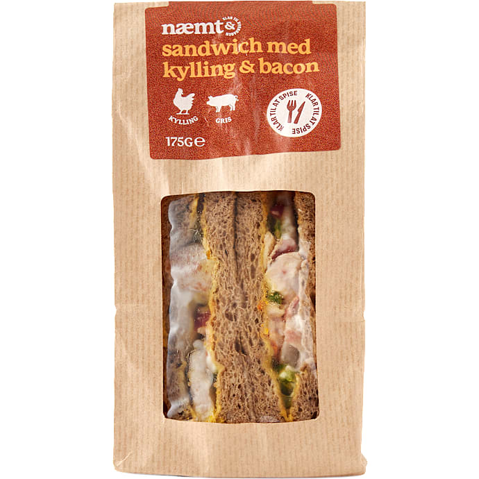 Sandwich m. kylling og bacon