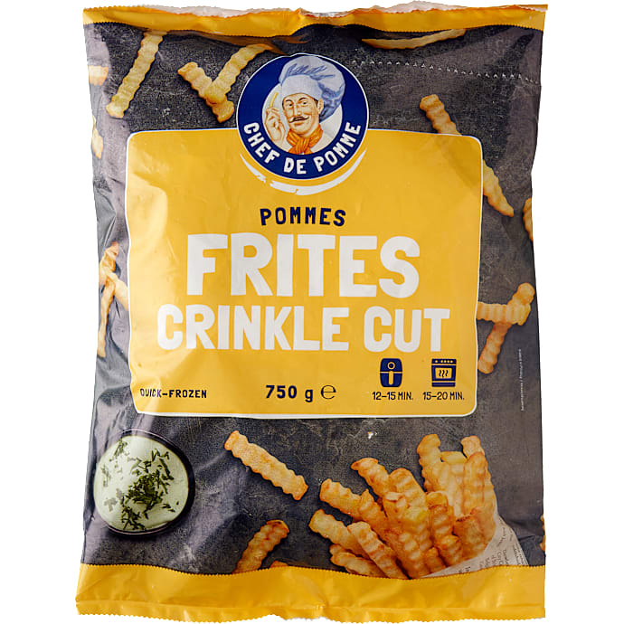 Bølgeskårne pommes frites