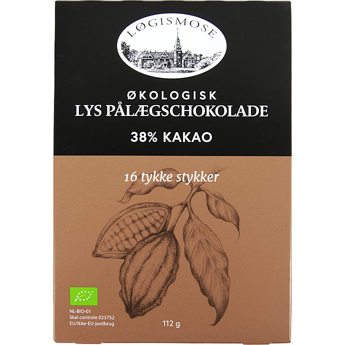 Lys pålægschokolade 38% kakao øko – produktbillede