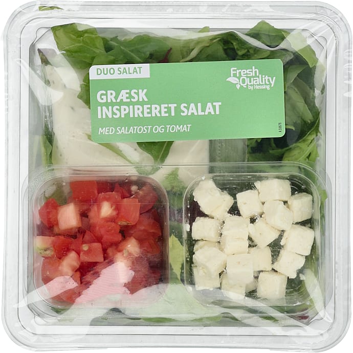 Græsk inspireret salat m. salatost og tomat – produktbillede