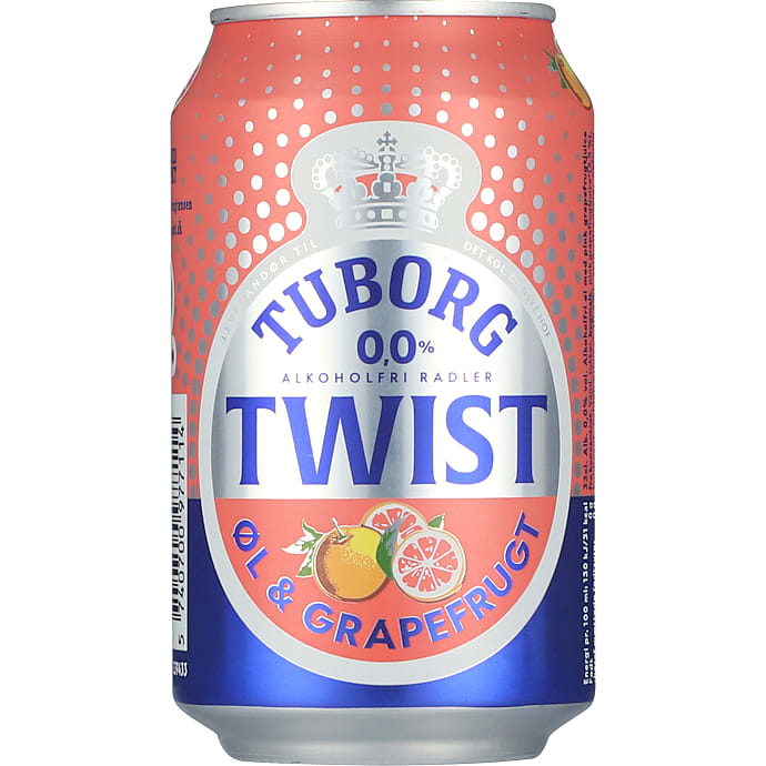 Tuborg TWIST m. grapefrugt alkoholfri – produktbillede