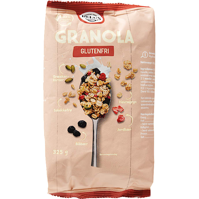 Granola m.. Græskarkerner, blåbær og jordenbær glutenfri