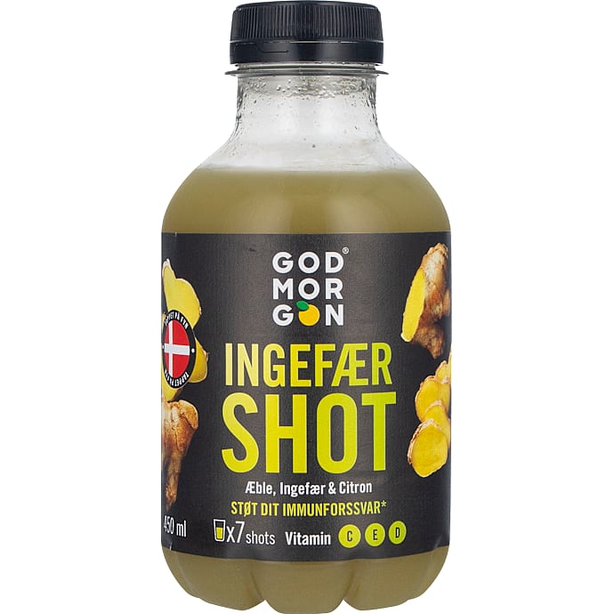 Ingefærshot m. æble og citron – produktbillede