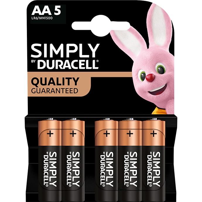 Duracell simply AA batterier 5-pak