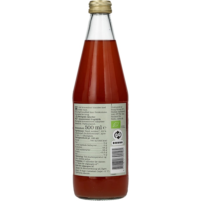 Rabarbersaft til opblanding øko