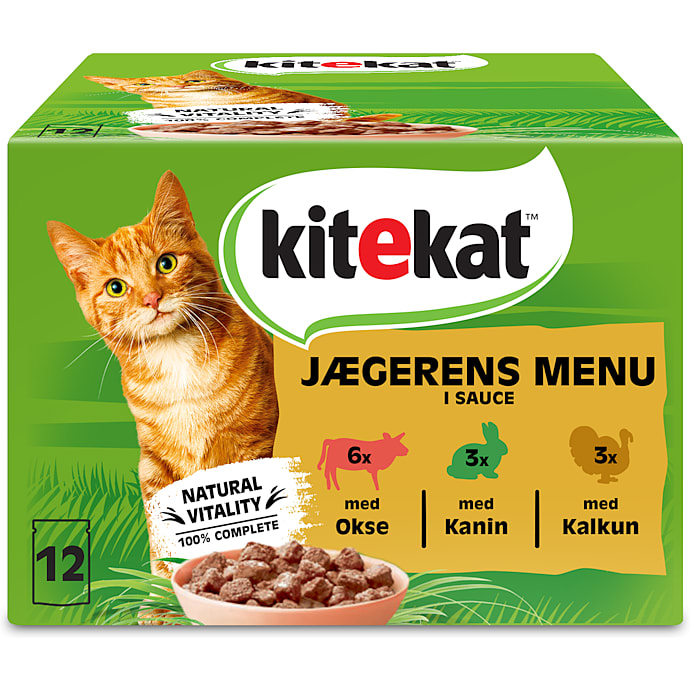 Vådfoder i sovs m. kanin, kalkun og okse
