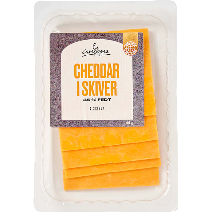 Cheddar i skiver – produktbillede