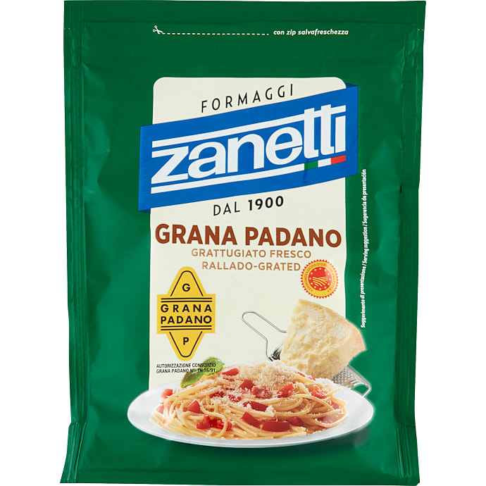 Revet grana padano 28% fedt – produktbillede