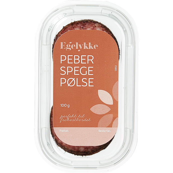 Spegepølse i skiver m. peber