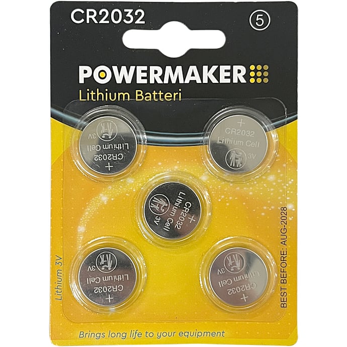Powermaker knapcellebatterier CR2032 5-pak