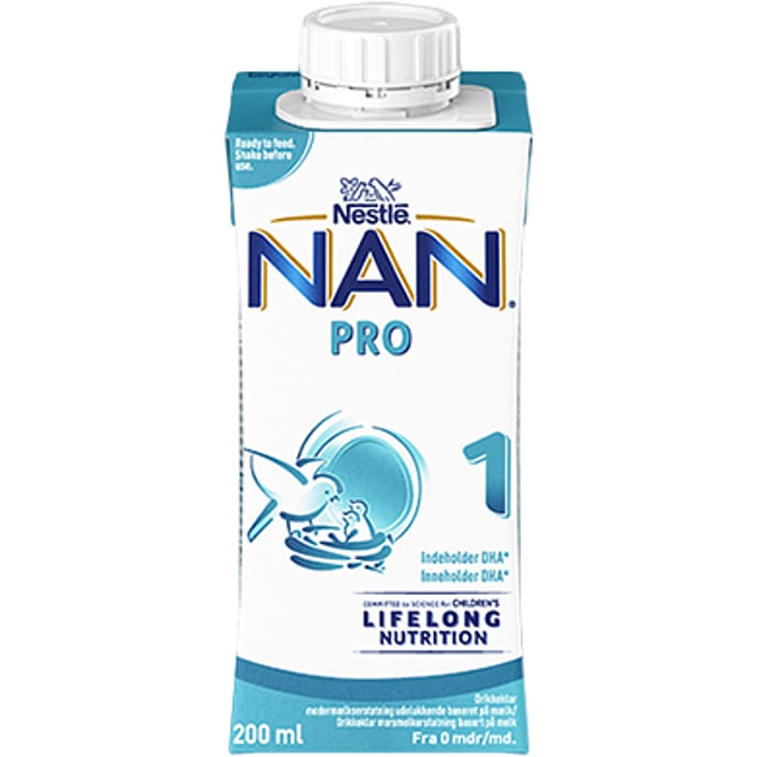 Nan 1 Pro drikkeklar modermælkserstatning fra 0 mdr. – produktbillede