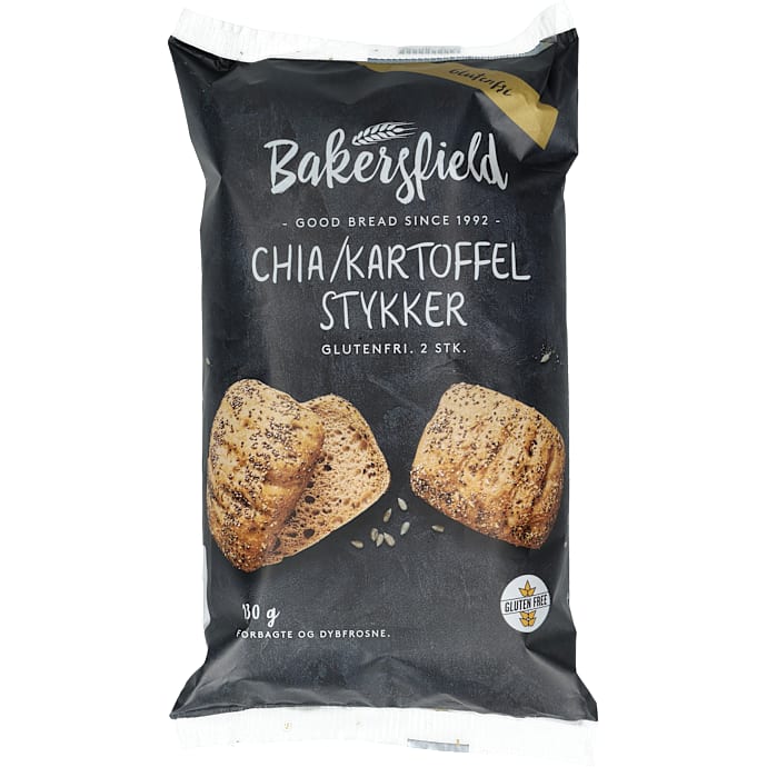 Chia- og kartoffelstykker