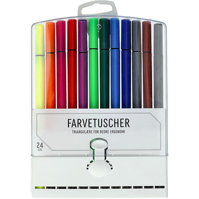 Farvetuscher 24-pak