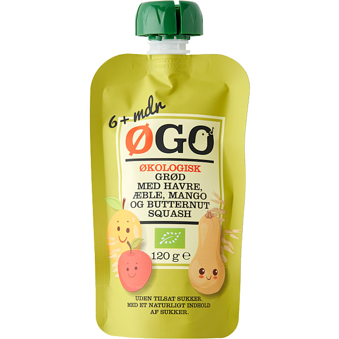Grød m. havre, æble, mango og butternut squash