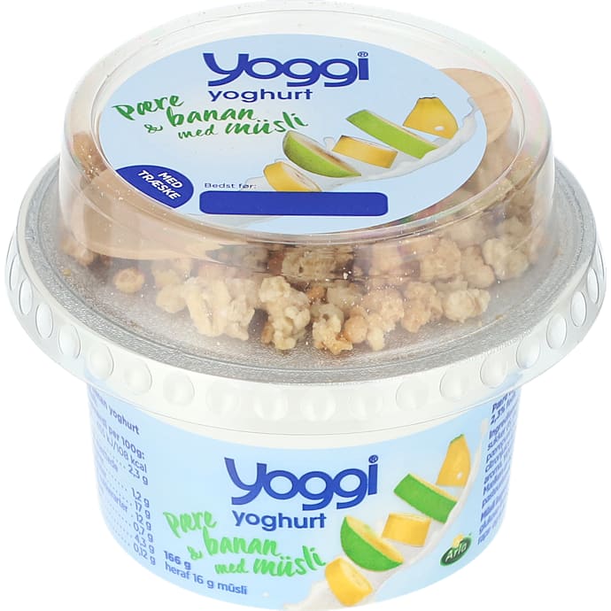 Yoghurt m. pære, banan og müsli 2.3% fedt