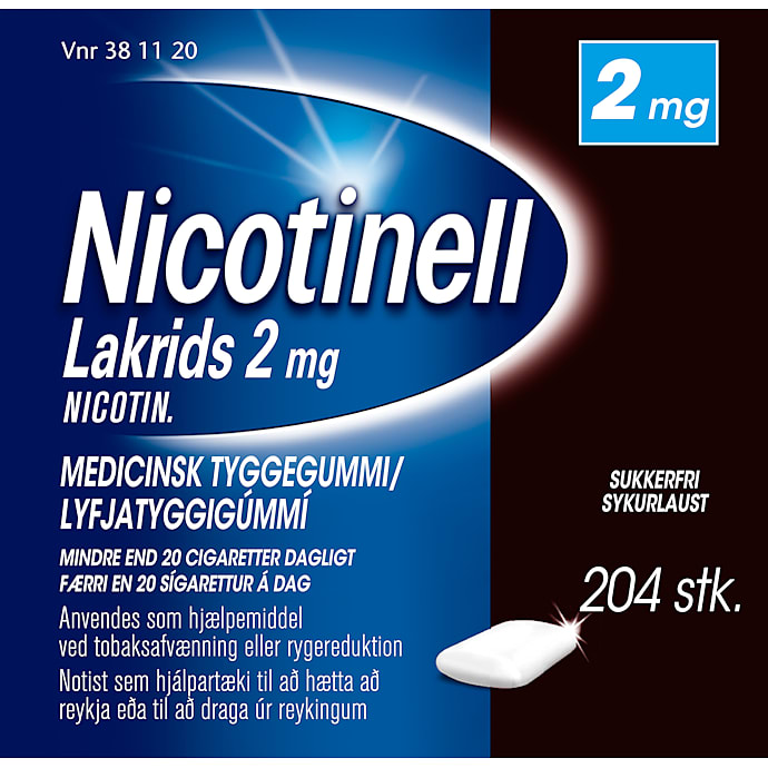 Nikotintyggegummi Licorice sukkerfri