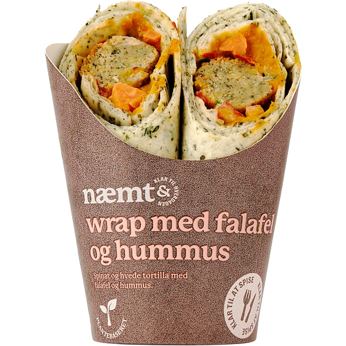 Wrap m. falafel og hummus