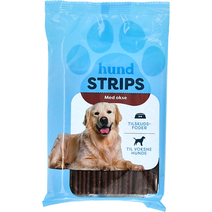 Hund tyggestrips med oksekød 200g 200 g