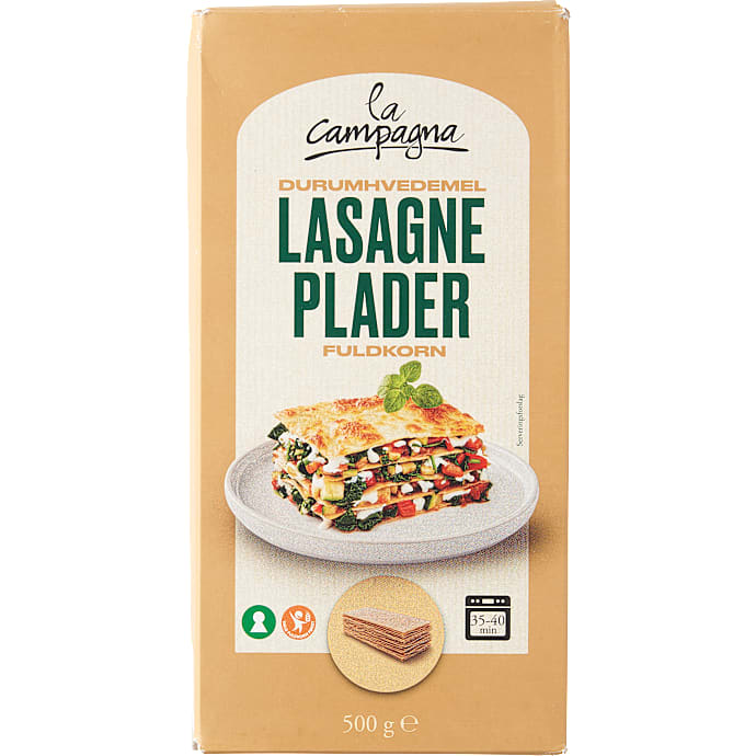 Fuldkornslasagneplader