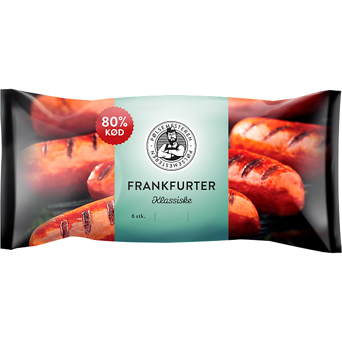Frankfurtere 80% kød – produktbillede