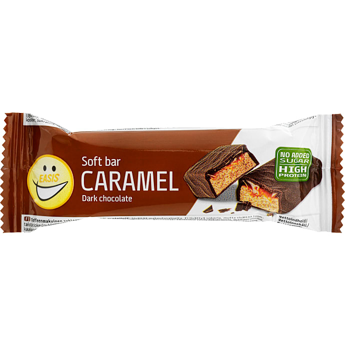 Soft bar caramel dark chocolate u. tilsat sukker – produktbillede