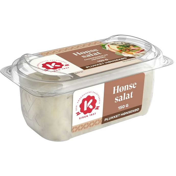 Hønsesalat med plukket hønsekød – produktbillede