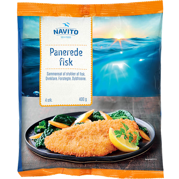Panerede fiskefileter – produktbillede