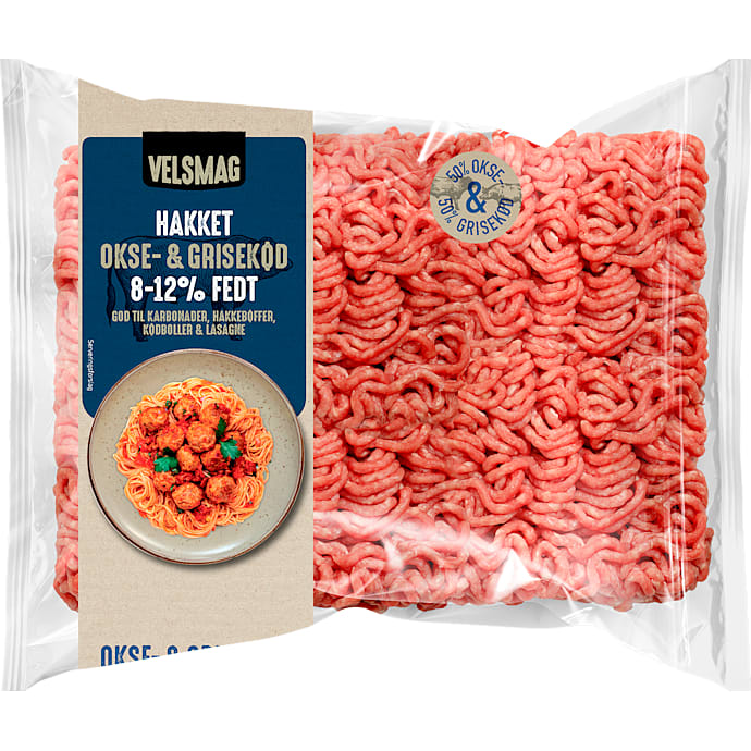 Velsmag Hakket Okse- og Svinekød 8-12%