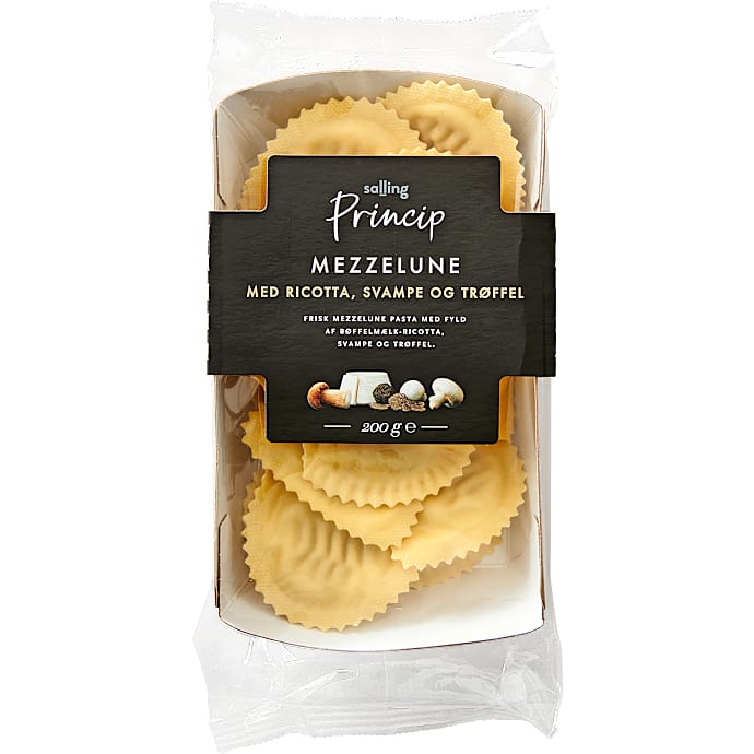 Mezzelune m. ricotta, svampe og trøffel – produktbillede