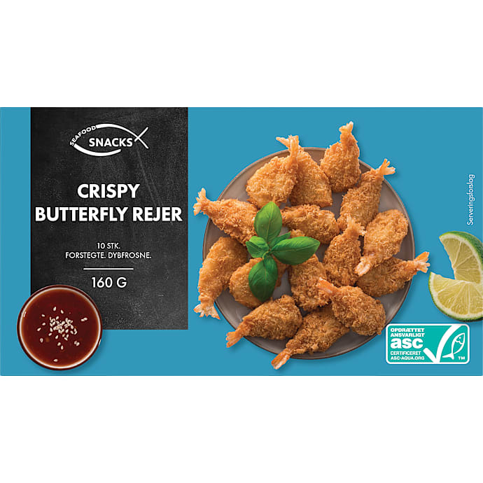 Panerede butterfly rejer – produktbillede