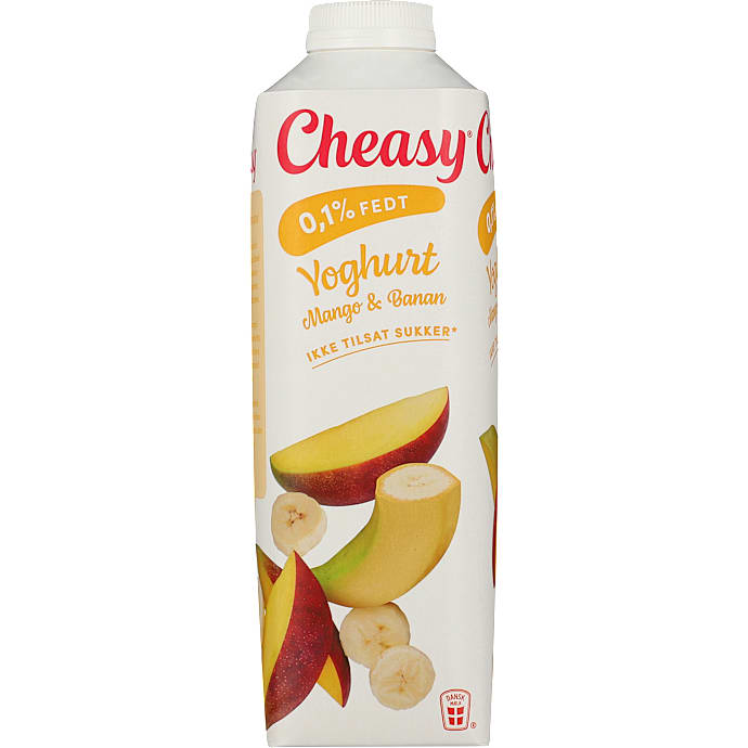 Yoghurt m. mango og banan 0,1% fedt – produktbillede