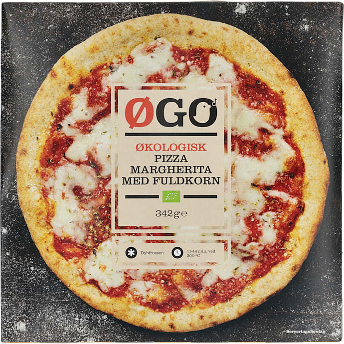 Fuldkornspizza m. ost og tomat øko