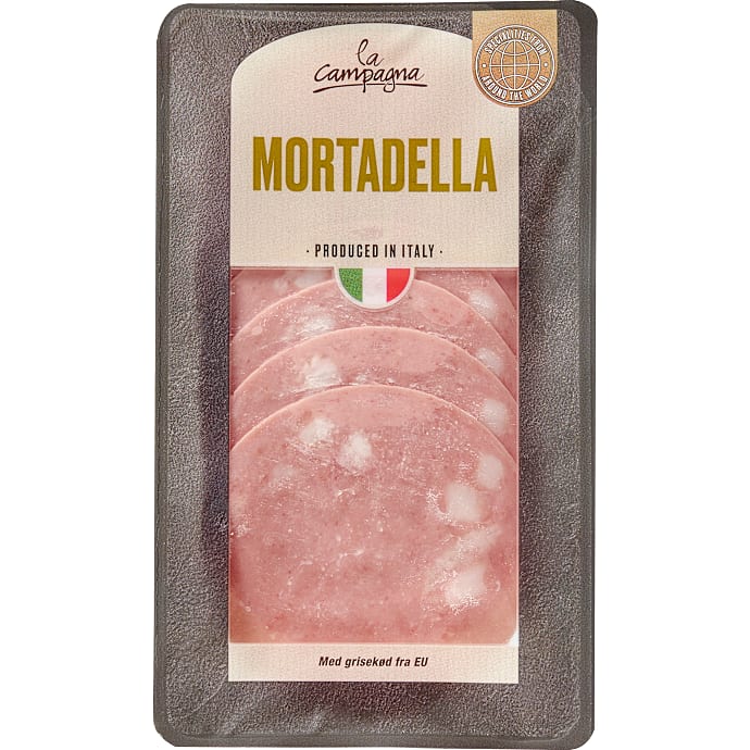 Italiensk mortadellapølse i skiver – produktbillede