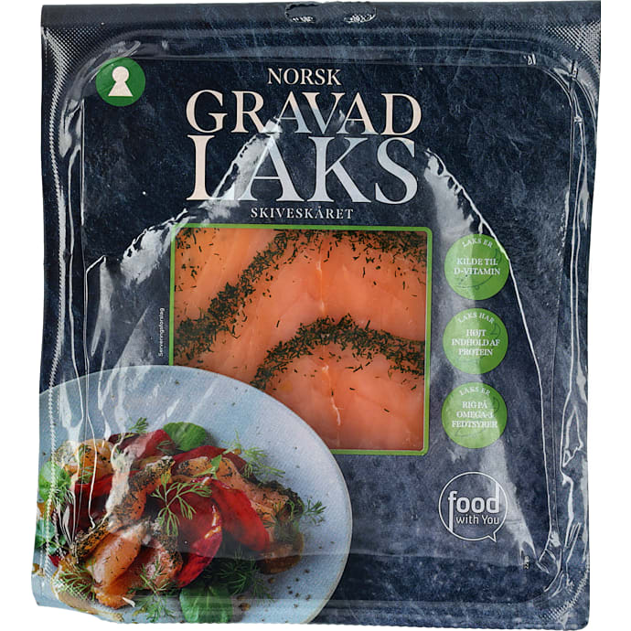 Gravad laks i skiver