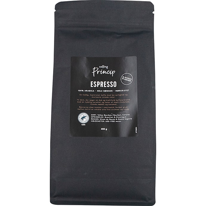 Princip Espresso Hele Bønner Mørkristet