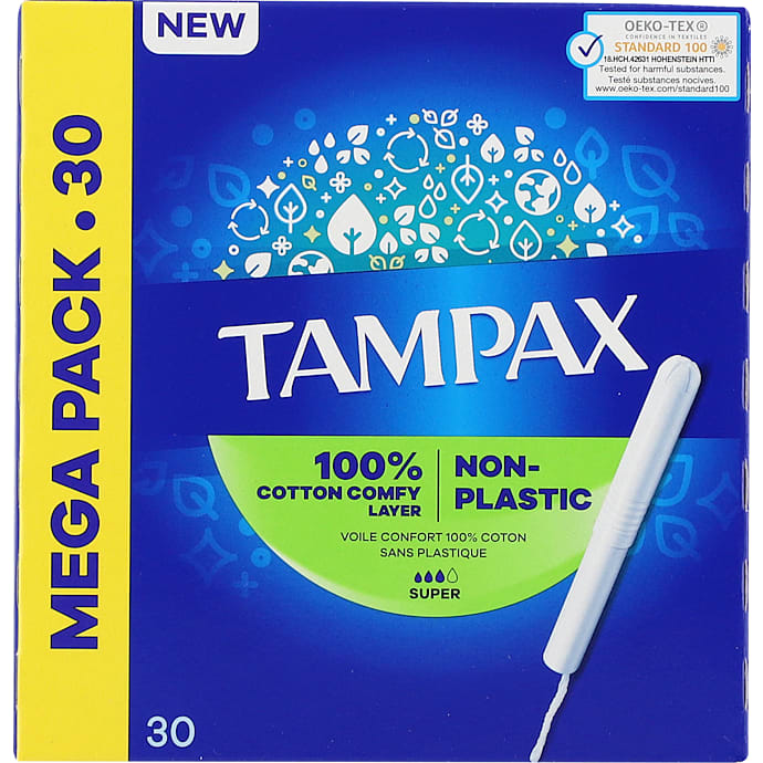 Tamponer m. indføringshylster super sugeevne – produktbillede