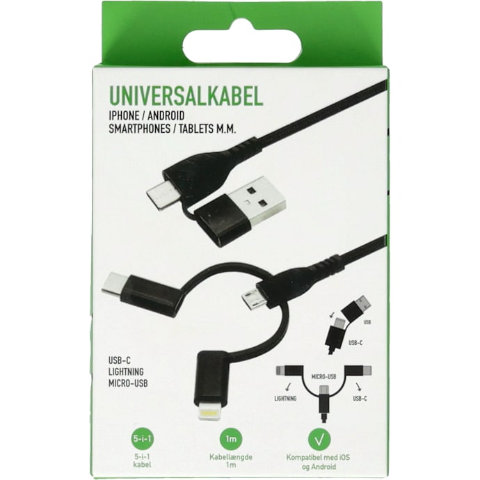 5-i-1 universal kabel – produktbillede