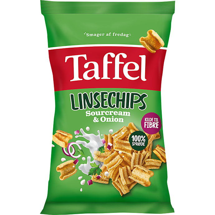 Linsechips m. sour cream & onion