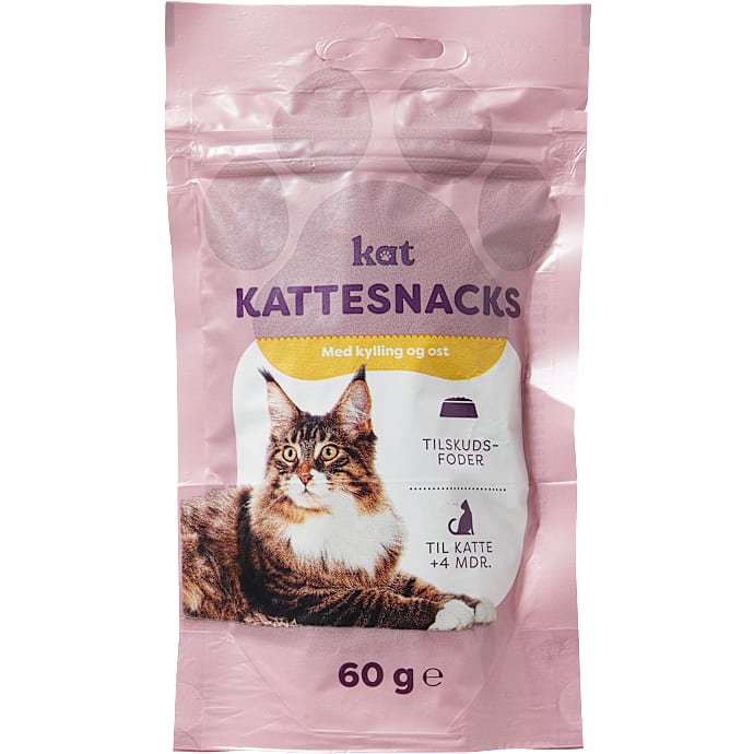Kattesnacks m. kylling og ost
