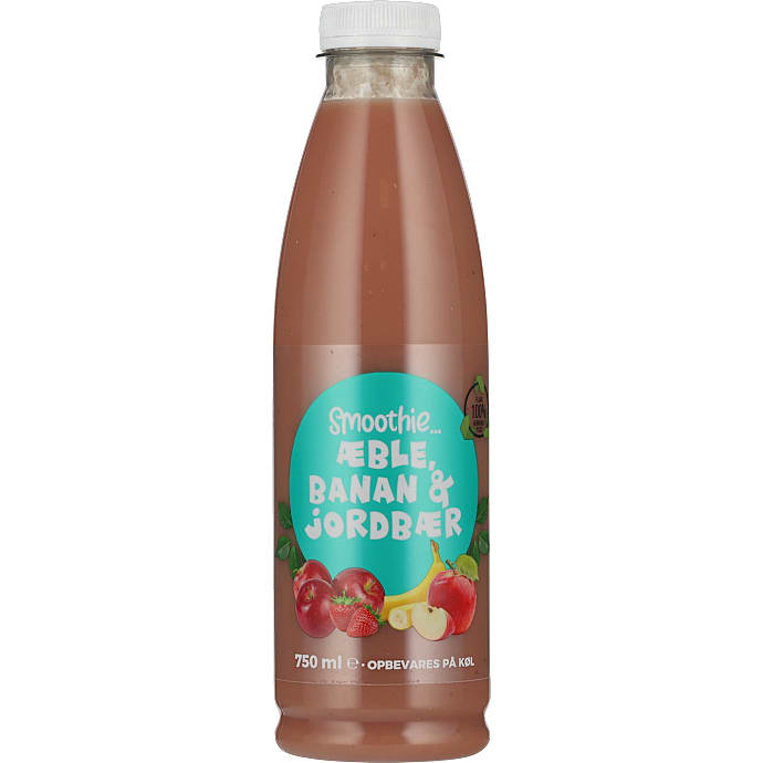 Smoothie m. æble, banan og jordbær