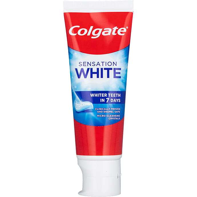 Tandpasta m. whitening effekt