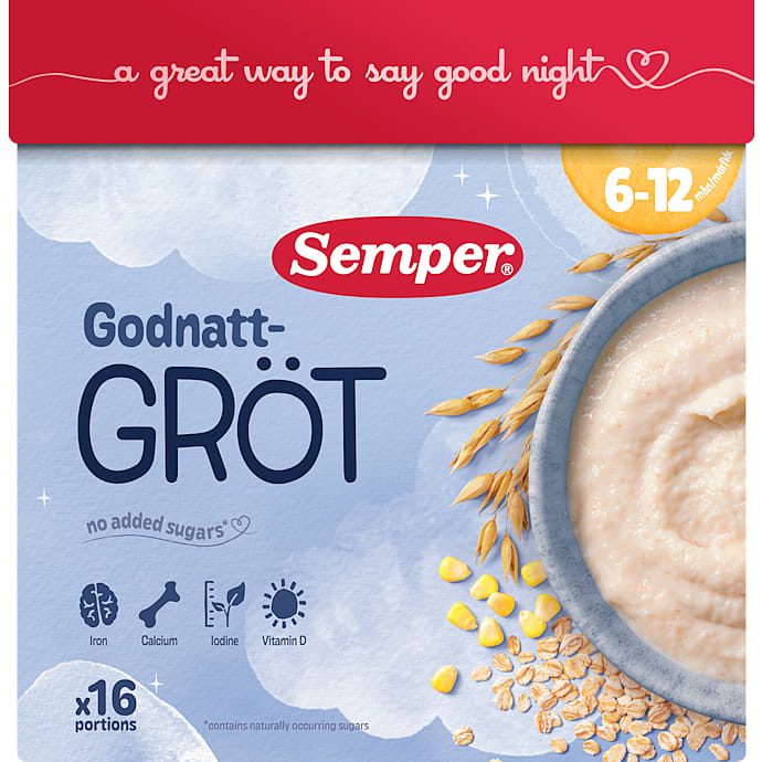 Godnatgrød fra 6 mdr.