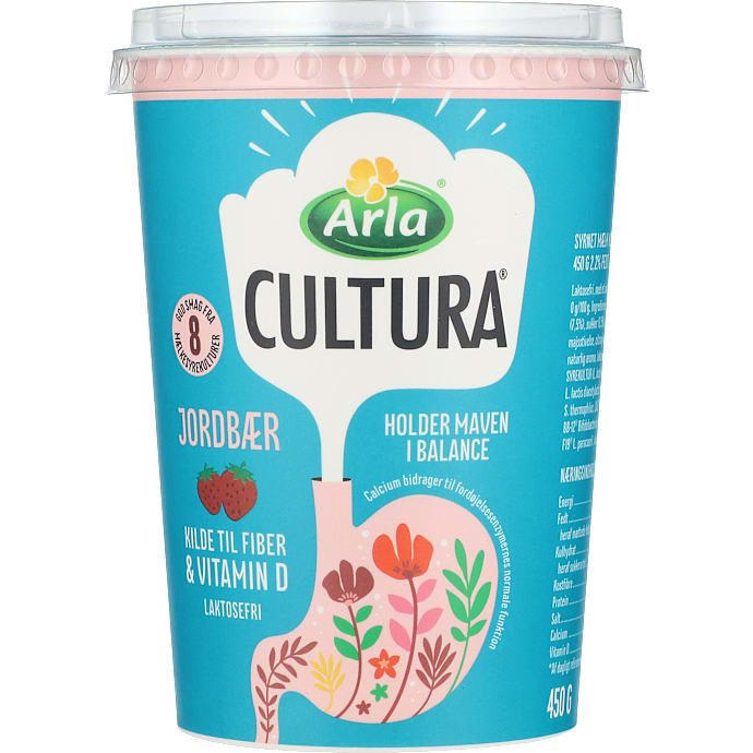 Yoghurt m. jordbær 2,2% fedt laktosefri
