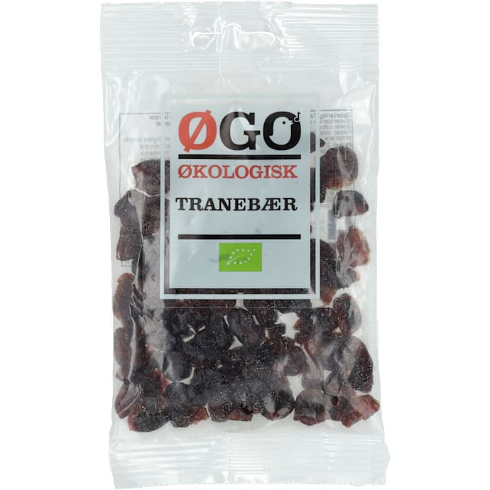Tørrede tranebær øko – produktbillede