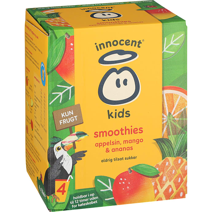 Smoothie m. appelsin , mango og ananas – produktbillede