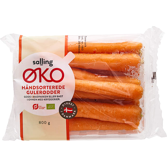 Håndsorterede gulerødder øko