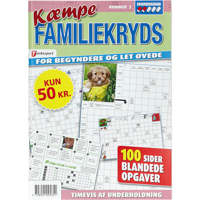 Opgavehæfter familiekryds – produktbillede